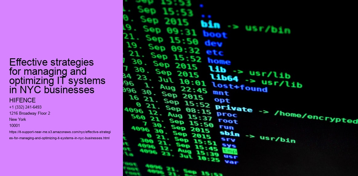 Effective strategies for managing and optimizing IT systems in NYC businesses
