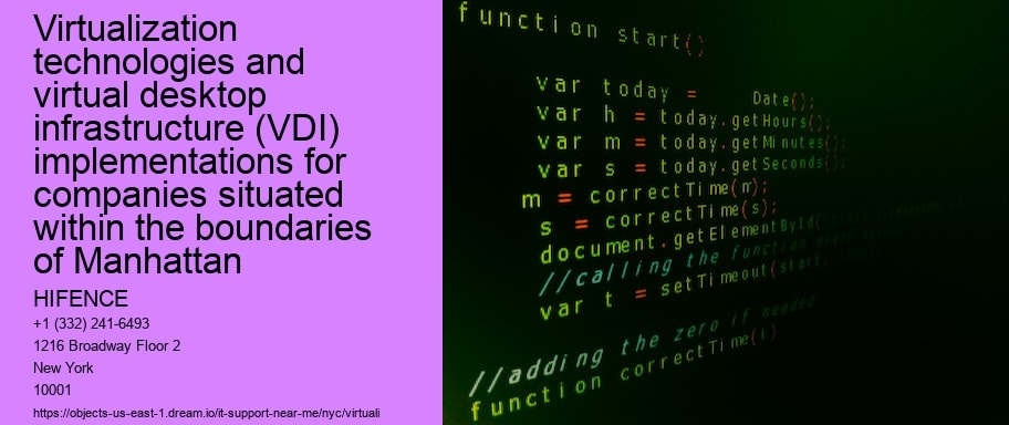 Virtualization technologies and virtual desktop infrastructure (VDI) implementations for companies situated within the boundaries of Manhattan