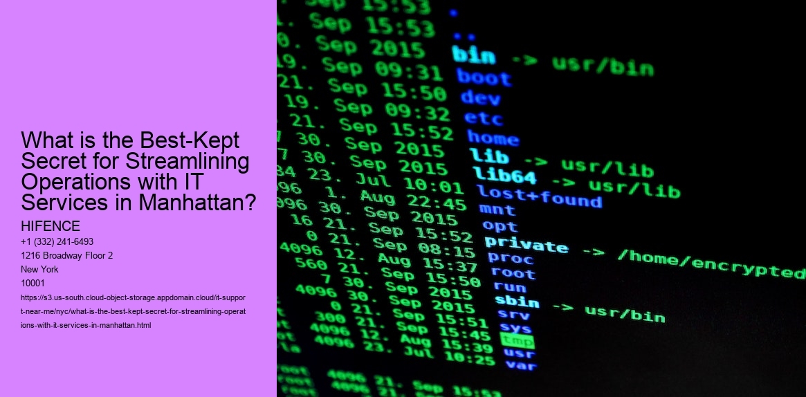 What is the Best-Kept Secret for Streamlining Operations with IT Services in Manhattan? 