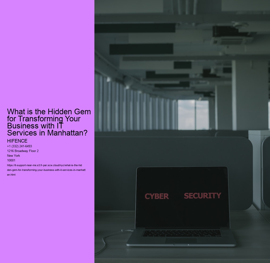 What is the Hidden Gem for Transforming Your Business with IT Services in Manhattan?